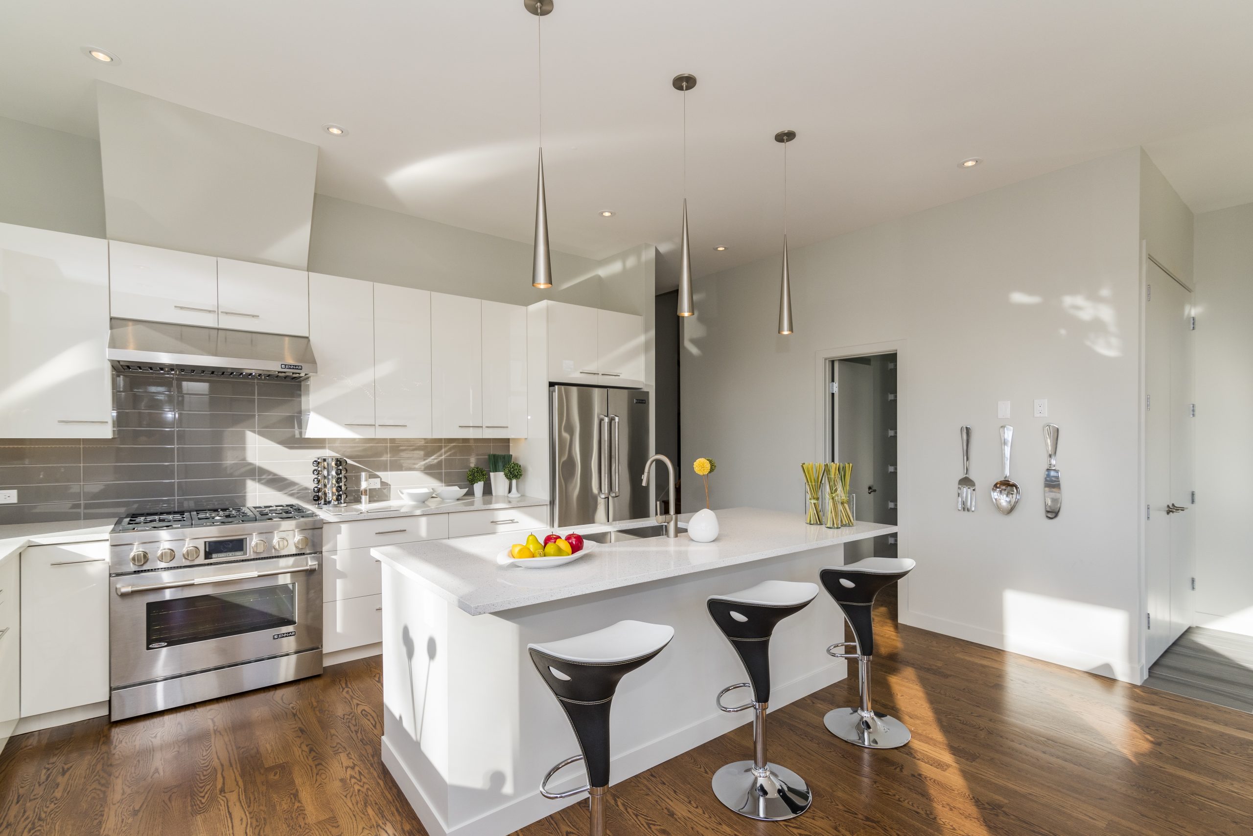 Beautiful shot of a modern house kitchen